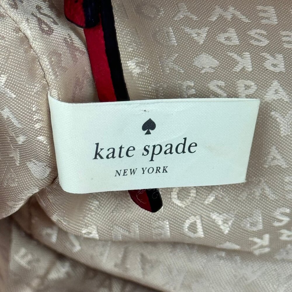 Kate Spade Red Pebbled Leather Satchel Handbag - Picture 14 of 15